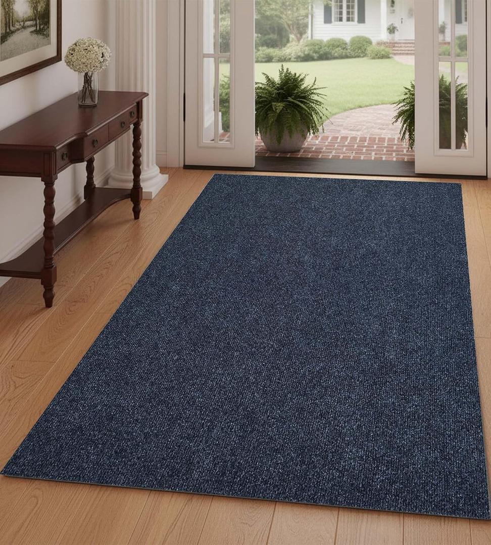 jxgzyy 2'11" x 4'11" Entryway Runner, Heavy Duty Carpet Runners with Non Slip TPR Backing, Waterproof Door Rugs for Hallway, Front Door Indoor Entrance with Kids & Dogs Grey