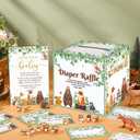 102 Pcs Baby Shower Game Supplies Diaper Raffle Tickets with Diaper Raffle Card Box Don't Say Baby Sign Mini Clothespin Baby Shower Game Decor for Baby Shower Gender Reveal(Animal)