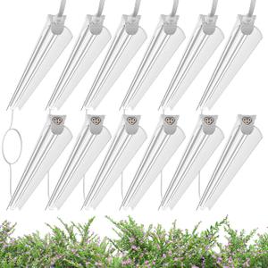 4FT Grow Lights for Indoor Plants,T8 5000K Full Spectrum Plant Light,540W(12 x 45W),LED Grow Light Strips with Timer, Aluminum Reflector,Linkable,Plant Growing Lamp Fixture for Greenhouse Indoor 12pcs