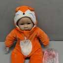 Aori Baby Dolls Lifelike 17 Inches - Realistic Baby Girl Doll Set with Feeding Toy Kit That Look Real, Nice Companion Gift Set for Kids, Grand-Parents, Collection (Orange Fox)