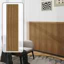 RODENET Wall Wainscoting Panel Kit, 8-Pack 38.6"x9.8"(98x25cm) Slat Panels with 2-Pack Molding Trims, Beadboard Board and Batten Panels, DIY Wall Panel Kit - Cover 21.6 Sq.Ft (Teak)