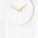 Deco 79 Marble Minimalistic Rectangular Clock with Recessed Numberless Clockface, 6" x 2" x 9", White