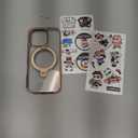 CASEKOO for iPhone 16 Pro Case Desert Titanium 360 Spin Magnetic Stand [Compatible with Magsafe][16FT Military Protection] Slim Polished for iPhone 16 Pro Case with Stand 6.3'', Rose Gold