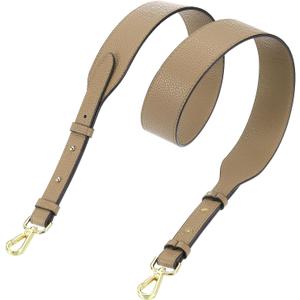uxcell PU Leather Bag Strap, 41.7"-45.3" Adjustable Crossbody Replacement Straps 1.5" Width for Cross Body Bag, Shoulder Bag (Khaki, Gold Clasp)