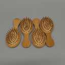 Mini Bamboo Hair Brush Bulk Wooden Travel Small Hairbrush Massage Scalp Detangling Pocket Brush for Easter Basket Stuffer Bridesmaid Party Favors(10 Pack,Oval)