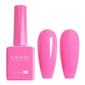 CANNI Pink Gel Nail Polish, 1Pcs Bright Pink Gel Polish Color High Gloss Soak Off U V Nail Manicure Salon DIY