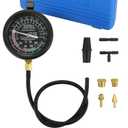 Fuel Pump and Vacuum Tester Gauge | Vacuum and Fuel Pump Tester Gauge Kit Carburetor Pressure Fuel Pressure Tester Kit Automotive Vacuum Gauge (Blue)