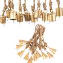 20 Pc Vintage Rustic Metal Cow Bells for Christmas Decor - Antique Handmade 4 cm Gold Bells, Witch Bells - Unique Old Look Xmas Decoration