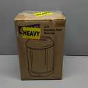 Glad Small Trash Can, 1.2 Gallon | Round Stainless Steel Garbage Bin with Soft Close Lid & Step Foot Pedal | Metal Waste Basket with Removable Inner Bucket, Stainless, 8 x 9.5 x 12 inches
