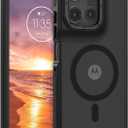GaoBao Magnetic for Moto G Power 2025 Case/Moto G Power 2026 Case [Compatible with Mag-Safe] [Military-Grade Protection] Slim Translucent Matte Shockproof Anti-Fingerprint Phone Case, Black/Black