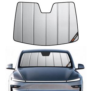 Pigenius Windshield Sun Shade for Tesla Model Y 2025-2026 New Body Style, Front Window Sunshade - Safeguard