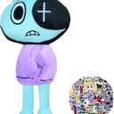 Dandy's World Plush 11" Astro Plush Stuffed Figure Pillow for Video Game Fans Room Decor with a Sticker Set