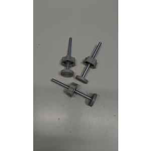 3 Pcs Universal Baby Gate Threaded Spindle Rod, M8 (8mm) Replacement Bolt Part for Pet Pressure Mounted Safety Gates, Extra Long Baby Tension Gate Extender