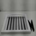 Freestanding Foldable Dog Gate Indoor, Pet Gate for Doorways, Dog Fence for The House, Sturdy Wood Puppy Gate for Stairs, White Pet Gate with Support Feet for Hallways, Foldable Wooden Dog Gate 22x20