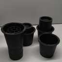 4 Pack Bed Risers 8 Inch Heavy Duty, Adjustable Furniture Risers Lift Height 7.6", 5.8", 4" for Table Desk Couch Chair Sofa Cabinet Bed Frame Dorm, Round Stackable Table Leg Risers, Black