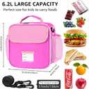 Lunch Bag for Kids Insulated Lunch Boxe for Boys Girls Small Reusable Cooler Tote Lunchbag Back to School Cute Lunchbox for Teens (pink)