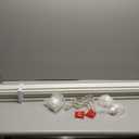 KAMANINA 1 Inch Double Curtain Rods for Windows 72 to 144 Inches (6-12 Feet)Ivory White Heavy Duty Double Curtain Rod, Telescoping Drapery Rod with Netted Texture Finials