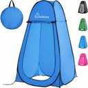WolfWise Pop Up Shower Tent for Camping Essentials, Compact & Lightweight | Portable Instant Changing Tent with Window & Carry Bag, Privacy Dressing Room Bathroom for Outdoor, 6'3"/6'11" H, Standard: 6'3" H, 39.4" W