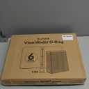 SUNEE 1 Inch Binders 3 Ring 6 Pack, Clear View Three Ring Binders PVC-Free (Fit 8.5x11 Inches) for School Binder or Office Binder Supplies, Classic 6 Colors