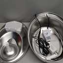 ORSDA Stainless Steel Cat Water Fountain, 100oz/3L Automatic Pet Drinking Fountain, Dog Water Dispenser Bowl with LED Window for Cats and Small & Medium Dogs- 12Pcs Filters D66