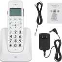 Expandable Cordless Phone with 1.8inch LCD 3 Lines Display Support 5 Handsets Connection 13 Shortcut Keys Call Block Hands-Free Calls Function 16 Languages with Big Buttons for Office Family