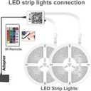 DAYBETTER led Strip Lights,led Lights for Bedroom with 24V Power SupplyMusic Sync Color Changing led Strip Lights, Desk, Home Kitchen Party Decor with App & Remote Control (150 ft)