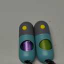 2 Pack Dog Poop Bag Dispenser with Built-in LED Flashlight, Pet Waste Bag Holder for Leash with Carabiner Clip for Lead Leash, 2 Rolls Leak-proof Doggy Waste Bags for Dog Walking, Blue,Eliamo