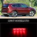 3rd Third Brake Light for Honda CRV CR-V 2012 2013 2014 2015 2016 LED High Mount Stop Light Brake Lights 3rd Stop Lamp (Red Shell)