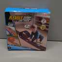 Flexible Race Track Toys for Kids, 15 Ft Flex Tracks Starter Set with Strong Suction Cups - Compatible with Hot Wheels and Diecast 1/64th Cars, Rolls up Portable Race Car Ramp Track (Red Black)