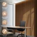RITOLLO 6-Pack Wood Slat Wall Panels, 46.5 Sq Ft Coverage, Teak, 47.2" X 23.6" (6‑Pack)