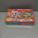 4 Packs Christmas 100 Piece Puzzles for Kids Ages 4-6 6-8 8-10, Snowman Dogs Cats Train Christmas Jigsaw Puzzles Kids Puzzles Ages 5-8, Xmas Gifts Stocking Stuffers for Boys Girls