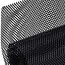 AggAuto Universal 40"x13" Car Grill Mesh - 100x33cm Aluminum Alloy Automotive Grille Insert Bumper 3x6mm Rhombic Hole, One of the Most Multifunctional Shape Grids Black