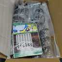 Ground Anchors Screw in, 18 Inch Heavy Duty Swing Set Ground Anchor Kit 6 Pack, Spiral Earth Trampoline Stakes High Wind Metal Auger Stakes for Dog Sheds Tent Carports Camping (Black)