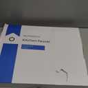 Black Kitchen Faucet with Soap Dispenser, Pull Down Sprayer, Stainless Steel, Modern Spring 1 Handle Pull Out Sink Faucet with Deck Plate for 1 or 3 Hole Sinks for Bar RV Laundry Farmhouse