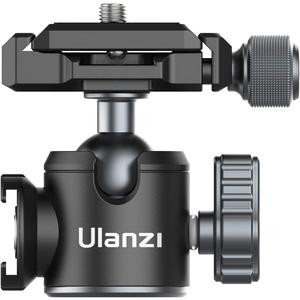 ULANZI U-80L Metal Ball Head Camera Mount Arca Swiss 360 Rotating with Quick Release Plate & Cold Shoe, 22lbs/10kg Load for 1/4" Tripod, Monopod, DSLR