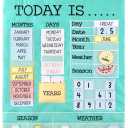 The Peanutshell Learning Calendar Wall Chart - Homeschool Supplies, Interactive Pocket Chart for Toddlers & Kids - Preschool Learning Activity Board, Circle Time Board for Classroom - Today is