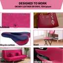 Self adhesive leather repair tape for large furniture 17.78X78.8 inch refurbishment repair sticker for repairing torn sofa furniture car seat leather repair patch vinyl repair kit (Red, 17.78X78.8)