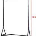 Modern Simple Heavy Duty Metal Rolling Clothing Garment Rack with Wheel,Creative Commercial Wedding Dress Display Shelf,Single Rod Floor-Standing Clothes Hangers (Black without Wood, 47.2" L)