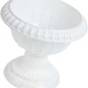 White Plastic Urn Planters with Stand - Elegant Outdoor Pots for Plants - for Garden Home Porch and Front Door Decor Versatile Urn Planters for Any Occasion