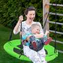 Trekassy 700lb 40 Inch Saucer Tree Swing for Kids Adults Outdoor 900D Oxford Waterproof with 2pcs Tree Hanging Straps, Steel Frame and Adjustable Ropes