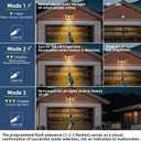 DERAYSION Solar Porch Lights Outdoor, 9 Inch Solar Wall Lanterns with Motion Sensor, 3 Mode Adjustable Brightness Waterproof Outdoor Solar Lights for Porch Door Patio Fence Garage -2 Pack
