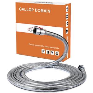 Shower Hose Extension 118'', Extra Long 304 Stainless Steel 10 Ft Handheld Shower Hose Attachment - Encrypted Anti-Tangle Flexible Chrome Connection Fit G 1/2" x G 1/2"