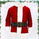 Adults Green Monster Costume Men Women Funny Outfit with Mask Belt Gloves Shoe Covers Christmas Cosplay Props (XX-Large)