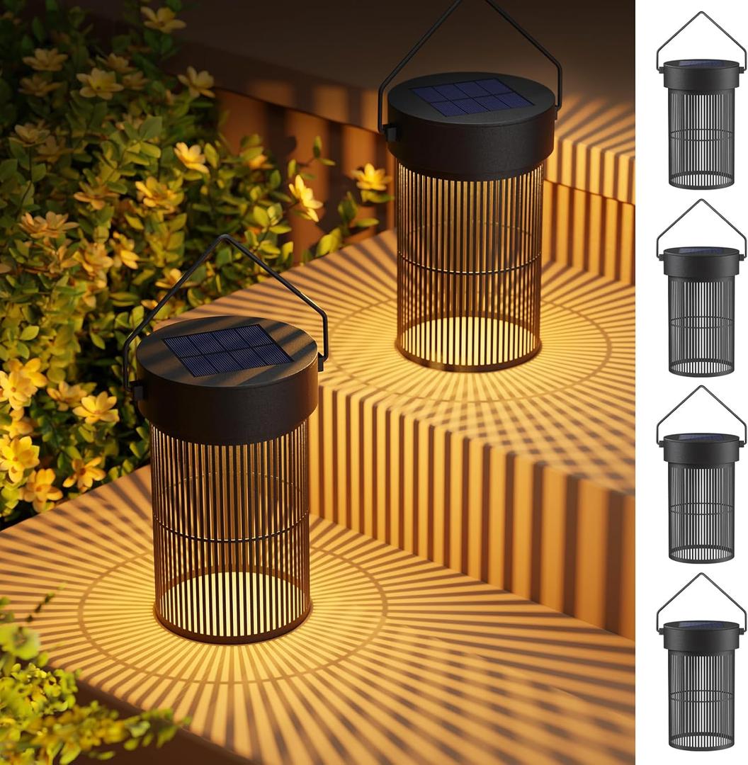 Mlambert Solar Lantern Outdoor Waterproof, Hanging Lights Table Lamp, Solar Powered Outdoor Lights for Patio, Garden, Yard, Metal Decorative Lighting with Hook, 4-Pack Mlambert Solar Lantern Outdoor Waterproof, Hanging Lights Table Lamp, Solar Powered Outdoor Lights for Patio, Garden, Yard, Metal Decorative Lighting with Hook, 4-Pack