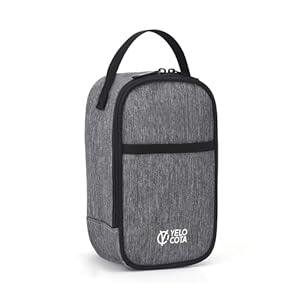 Yelocota Small Size Insulated Lunch Bag, A Palm Sized Snack Bag, Mini Cooler Bag with Handle Buckle for Travel, Work, School(Storage Space Below 20oz)