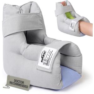 Heel Protector Cushion to Relieve Pressure from Sores and Ulcers, Adjustable Foot Pillow for Bedridden Patients Supplies, Ankle Pillow for Heel Pain (Grey - 1 Pc)