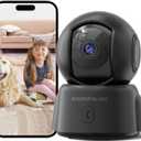 GOLSPARK 2K Indoor Security Camera for Baby Monitor, 2.4GHz WiFi 360 Pet Camera with Night Vision Motion Tracking Detection Two-Way Audio Sleep Mode SD Card Cloud Storage, Black
