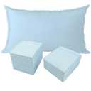 Disposable Pillow Case Covers(Pack of 100),Bulk Pillow Cases for Medical Hospital Travel,Paper Pillow Cases Disposable 21 Width x 30Length (Blue)