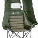 Huskfirm Camping Chair with Canopy Shade, Folding Chair with Canopy Green, Standard