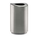 Safco Open Top Trash Can, 30 Gallon Stainless Steel Modern Garbage Can for Indoor Use, Silver